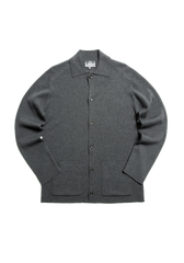 The Merino Knitted Jacket - Charcoal