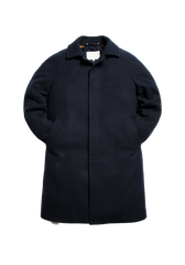 The Woollen Crew Coat - Navy